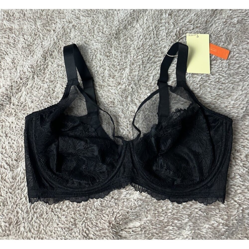 LUVLETTE 85G 38G Bra underwire Black Lace New - Picture 9 of 12